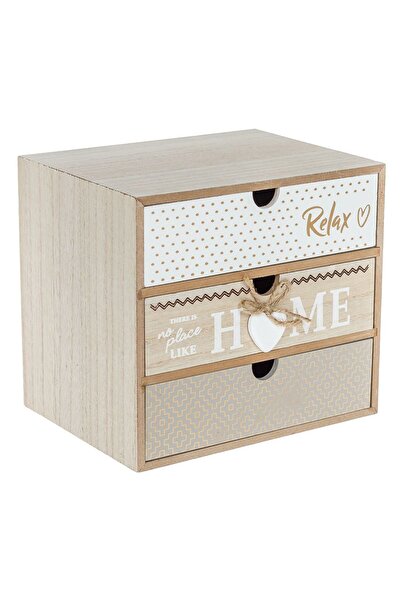 OEM Decorative Wooden Box Home Heart with 3 Drawers 20x15x18cm