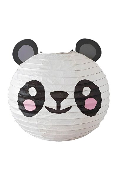 OEM Abajur Lustra din Hartie Alb Negru Panda pentru Copii Ø30cm