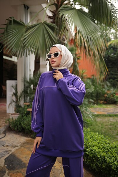 Wovi Σετ αθλητικής φόρμας Hijab Διπλό Σετ με φερμουάρ στο λαιμό