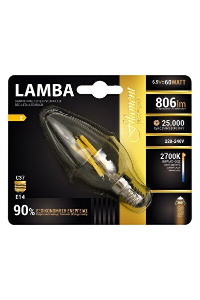 OEM LED bulb E14 6.5W (A60) Filament Decor - Warm White