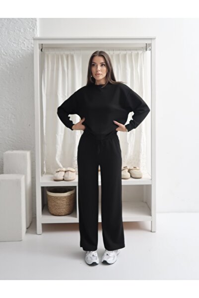 Paw Garage Women's Renee Modal Crew Neck Bottom-Top Set