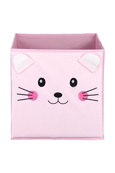 OEM Pink Cat Velvet Storage Box 30x30x30cm