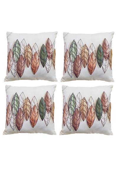 Bumedo Modern Style Digital Printed Set of 4 Decorative Throw Pillow Covers – Stylish and Colorful Designs