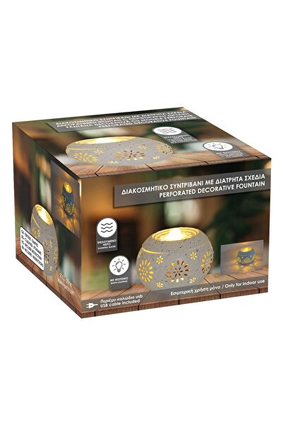 OEM Decorative Artesian Fountain with Flower Pattern & Light