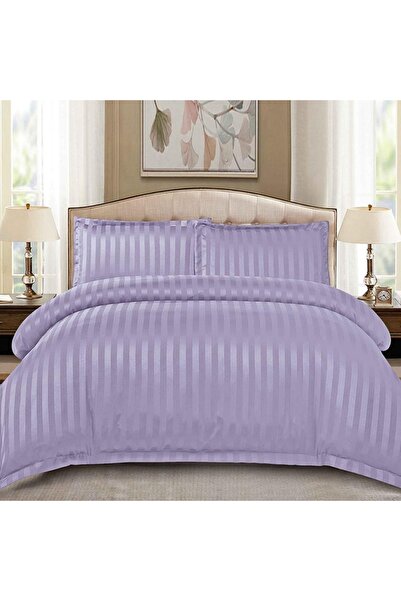 OEM Lenjerie de Pat Damasc Stripe Mov 4 Piese (Finet)