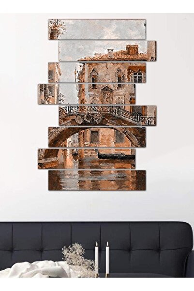 Generic لوحه جداريه مودرن رسمة فنية - ٢٥٥١٢ - مقسمه ثمانية قطع