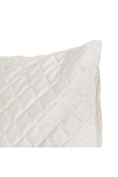 OEM Decorative Winter Pillowcase Ecru Velvet with Diamond Pattern 45x43cm