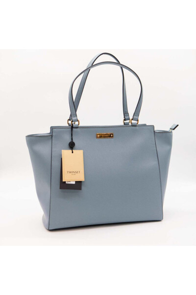 TWINSET - GEANTĂ SHOPPER - SAFFIANO BLUE