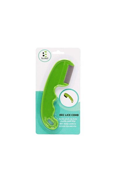 Becmed A short metal toothed comb for removing lice and nits.