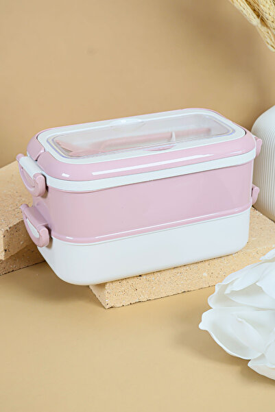 welcomein 2-Layer Leakproof Storage Lunch Box with Carrying Handle - Microwave Safe Lunch Container
