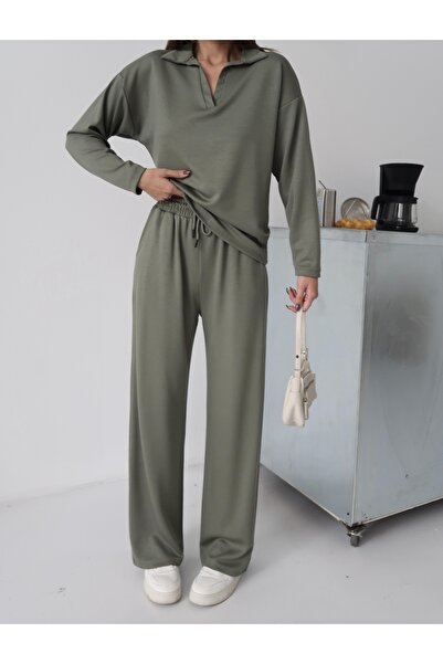 Paw Garage Kadın Lora Modal Polo Yaka Alt-Üst Takım