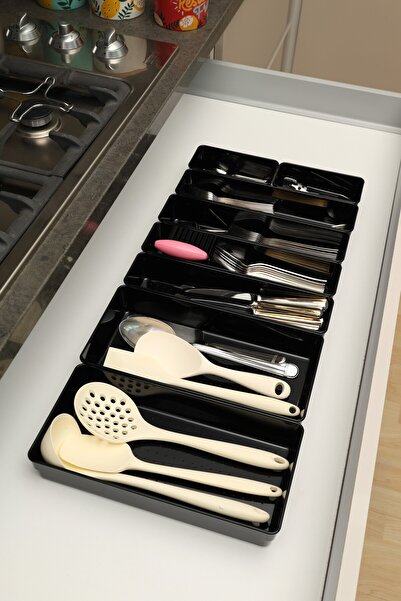 color house Glossy Black (Piano Black) Set of 8 Modular Bowl-Shaped Kitchen D...