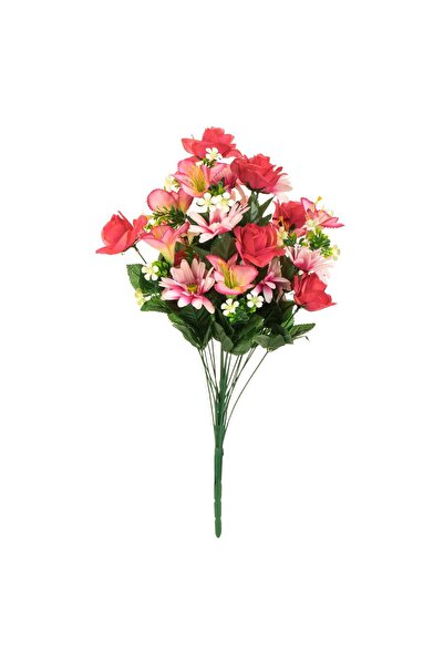 OEM Buchet Flori Artificiale Roz & Albe 60cm
