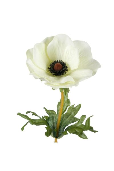 OEM Floare Artificiala Anemona Alba 40 centimetri