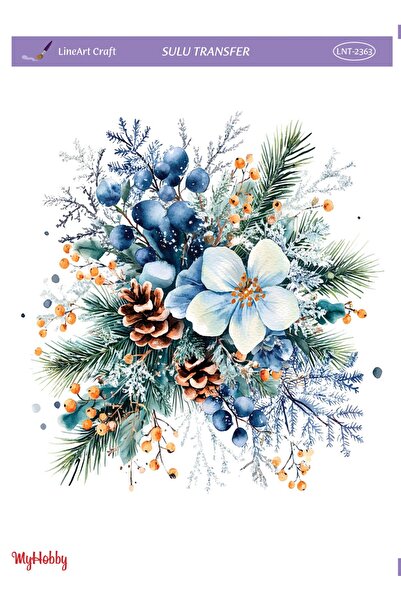 LİNEART Yılbası Sulu Transfer No:2363-25x35cm