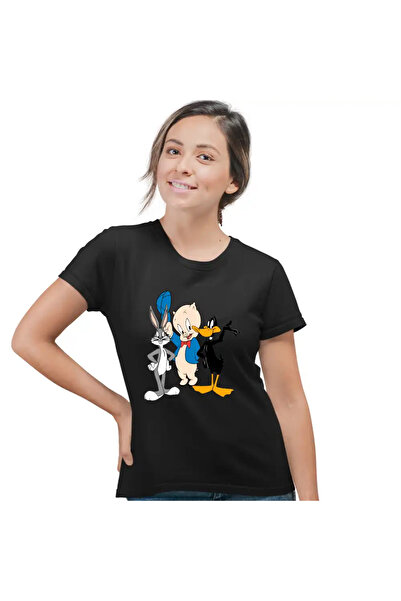 OEM Tricou Femei Daffy Duck Bugs Bunny Porky Pig