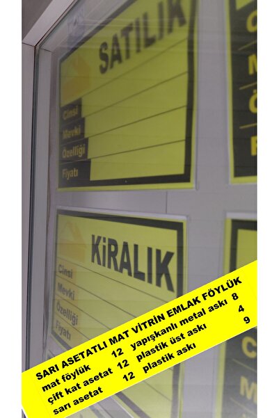 ETİKETLİK FİYATLIK EKONOMİK EMLAK FÖYLÜKLERİ – 12 ADET SET