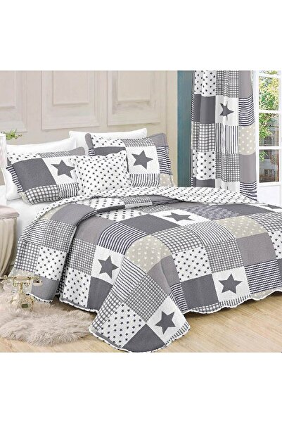 OEM Grey Patchwork Stars Duvet Cover 160x230cm