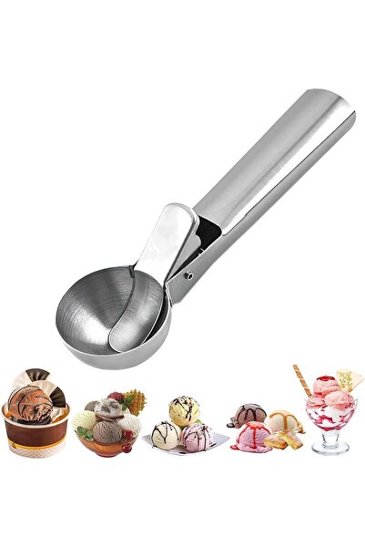 Hope مغرفة آيس كريم، مغرفة آيس كريم من الفولاذ المقاوم للصدأ مع زناد، كبيرة ا...