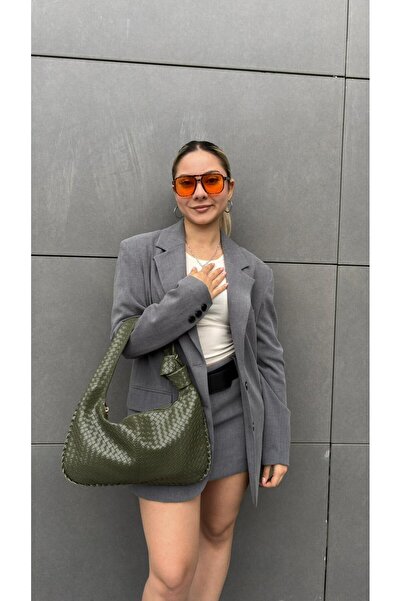 yako Women's Bag - Roman Knitted Textured Faux Leather Large Volume Casual Wo...