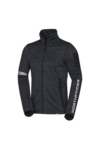 NORTHFINDER Bluza din fleece pentru barbati Banks blackmelange