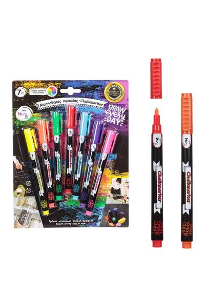 OEM Set of Chalk Markers Intense Colors - 7pcs