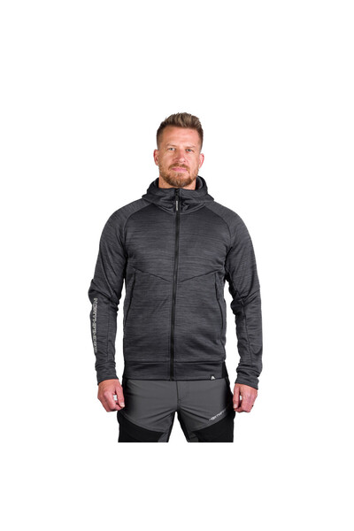 NORTHFINDER Men's trekking fleece sweatshirt Ken darkgreymelange