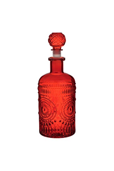 OEM Red Bottle with Embossed Pattern for Liquor 1L