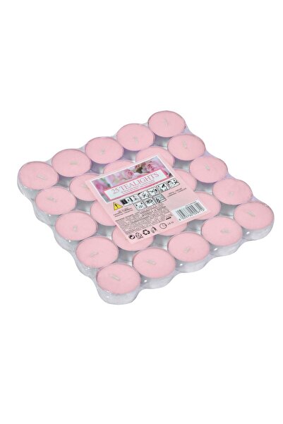 OEM Pink Rose Pill Candles Ø3.5x1.5cm - 25pcs