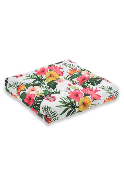 OEM Floor Cushion with Summer Hibiscus Pattern Waterproof 40x40cm