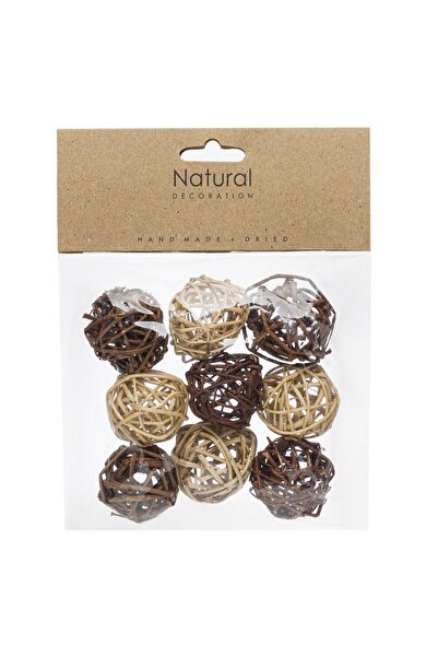 OEM Decorative Spheres Beige Brown 9pcs