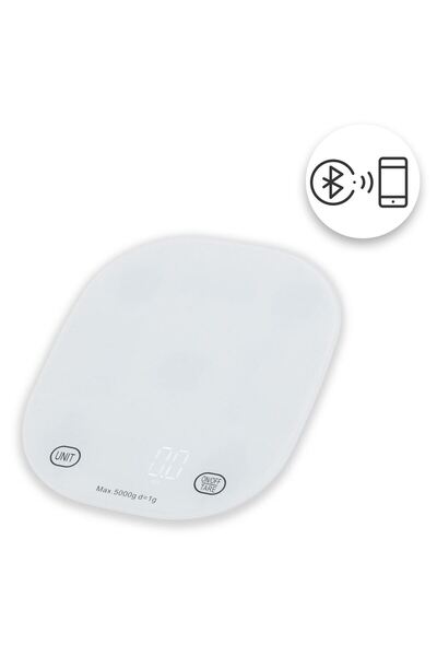 OEM White Electric Kitchen Scale with Bluetooth 5kg