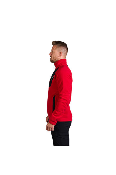 NORTHFINDER Polartec® Micro 200 fleece hoodie for men Pupov redblack