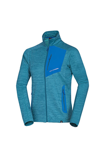 NORTHFINDER Men's Vonby turquoise melange fleece sweatshirt