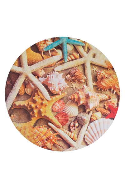 OEM Round Plate Holder with Summer Pattern Sand & Shells 38cm