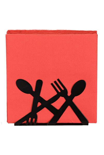 OEM Black Metal Cutlery Holder for Napkins 13.5x4x9cm