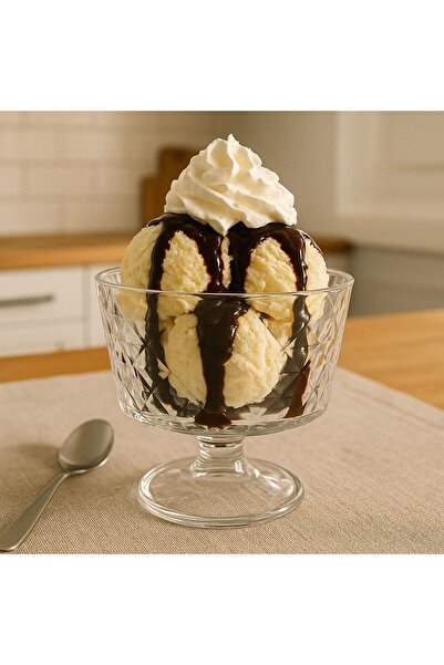 OEM Diamond Transparent Plastic Bowl with Foot for Ice Cream 450ml