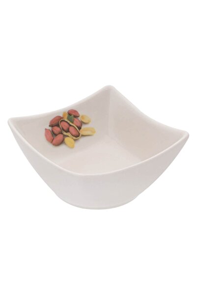 OEM Bol din Portelan Patrat Alb pentru Alune - Sos Peanuts 200ml