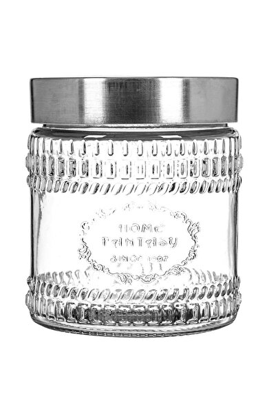 OEM Transparent Glass Jar with Metal Lid "Home Fantasy" 800ml