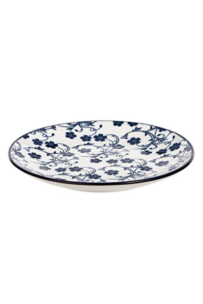 OEM Farfurie din Portelan Alb cu Model Flori Albastre pentru Desert Ø15cm