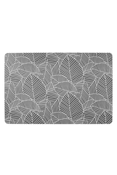 OEM Gray Plastic Plate Holder with Linear Leaf Pattern 43.5x28.5cm