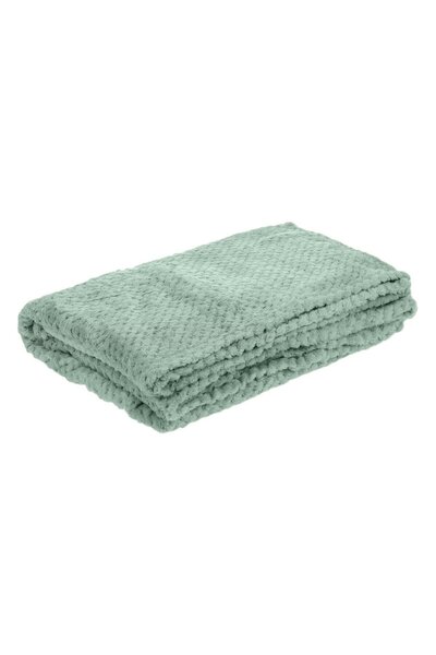 OEM Decorative Winter Blanket Mint Green PopCorn Sherpa 160x130cm