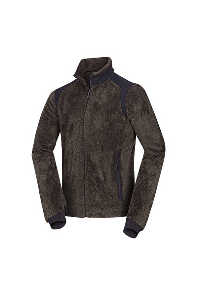 NORTHFINDER Bluza fleece sherpa barbati Mikolaj blackdarkgreen