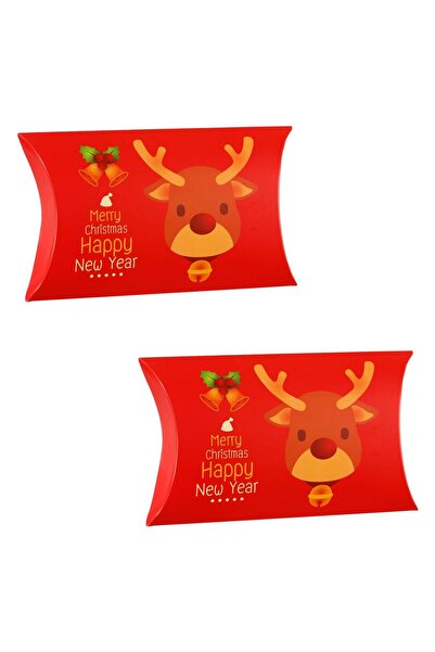OEM Red Deer Cardboard Christmas Sweet Envelope Boxes 29x16x5cm - 2pcs
