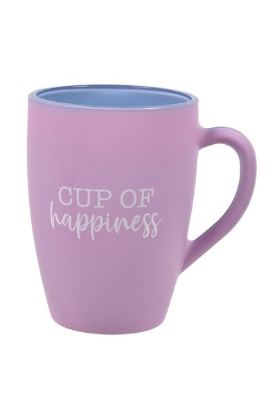 OEM Cana din Sticla Ovala Ciel Lila Mat cu Mesaj 335ml