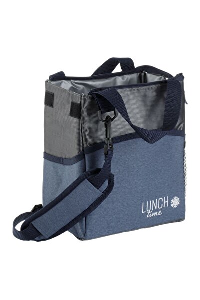 OEM Geanta Izoterma Blue Jean Antracit cu Fermoar 22x15x25cm - 8lt