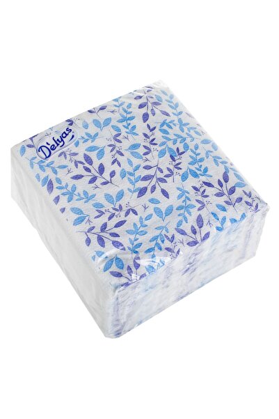 OEM Servetele de Masa cu 1 Strat Frunze Bleu & Albastre 33x33cm - 80buc