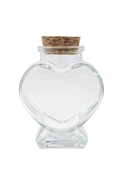 OEM Transparent Heart Shaped Bottle with Cork for Liquor 90ml