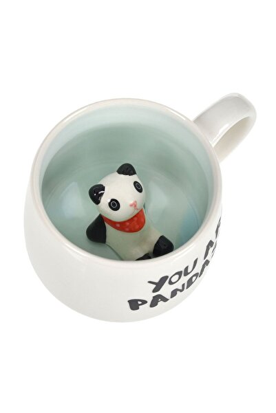 OEM Ceramic Mug with 3D Panda Figurine Inside "You are Pandastic" 370ml