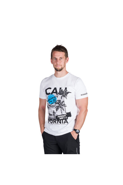 NORTHFINDER Tricou din bumbac pentru barbati Jannick white